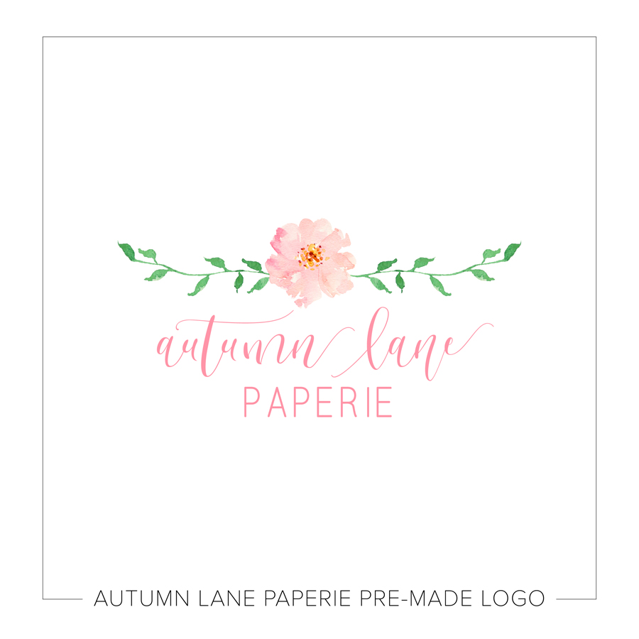900x900 Watercolor Floral Banner Logo