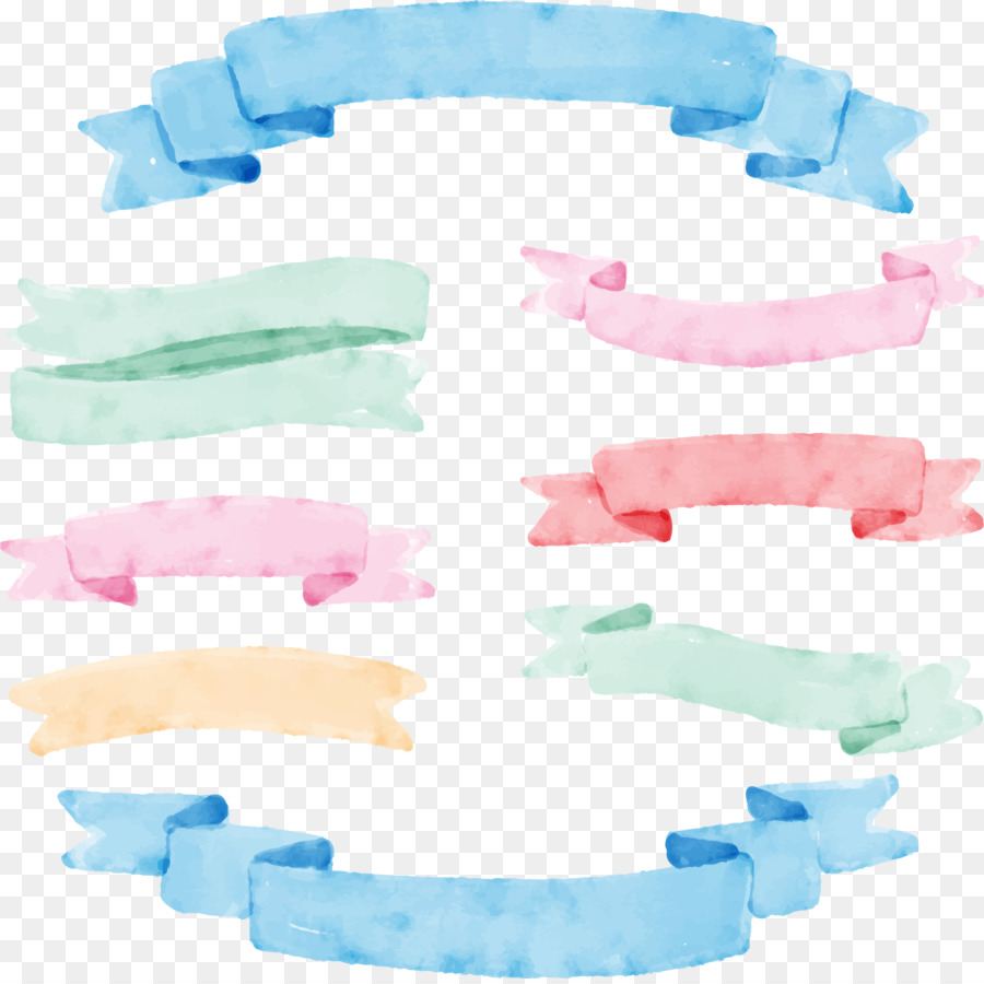 900x900 Watercolor Painting Ribbon Banner