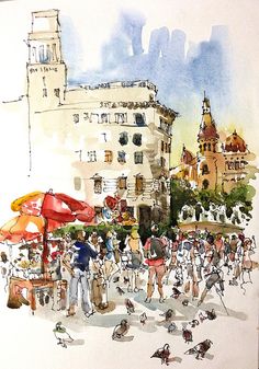 Barcelona Watercolor