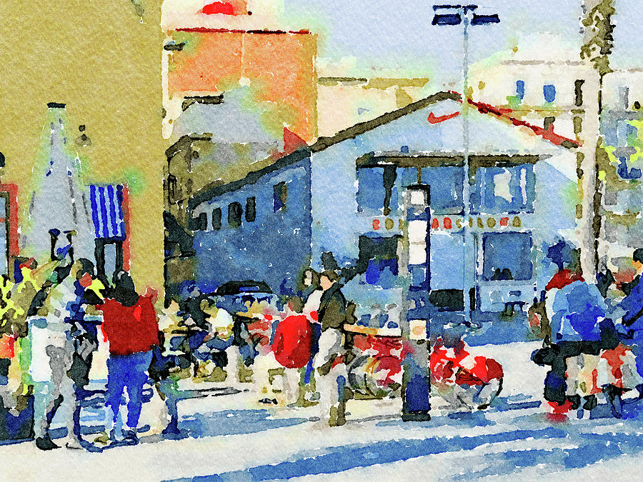 900x675 Barcelona Watercolor Streets 17 Digital Art By Yury Malkov