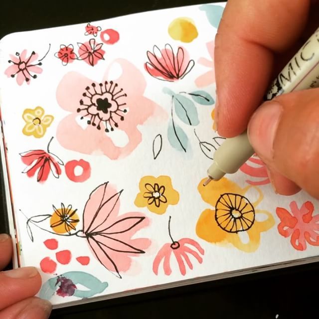 640x640 Easy Watercolor Flower Watercolor