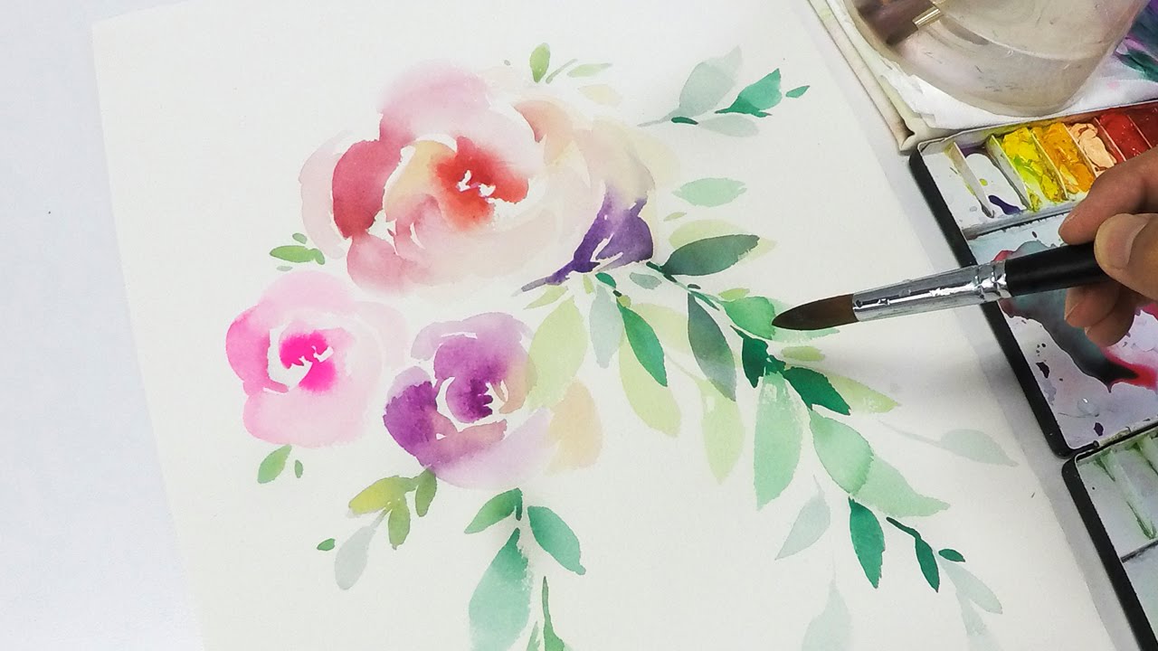 1280x720 Lvl2] Watercolor Flowers Tutorial