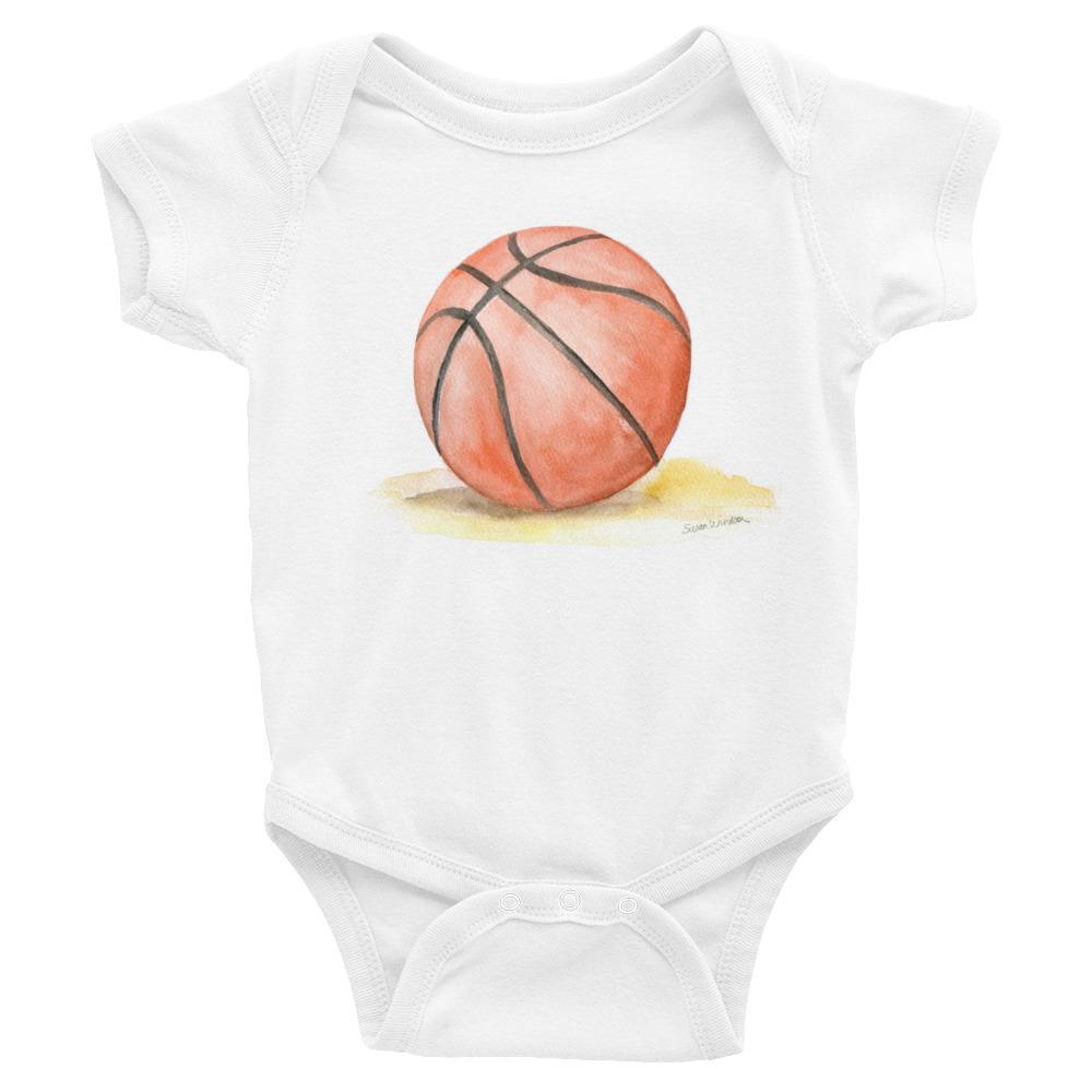 1000x1000 Basketball Watercolor Infant Bodysuit Susan Windsor