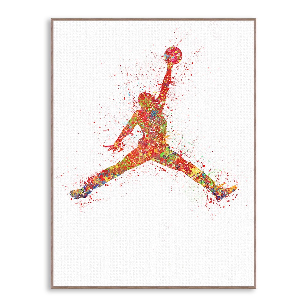 1000x1000 Buy Watercolor Basketball Painting Poster
