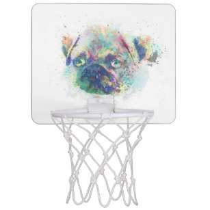 307x307 Watercolor Splatters Mini Basketball Hoops Zazzle