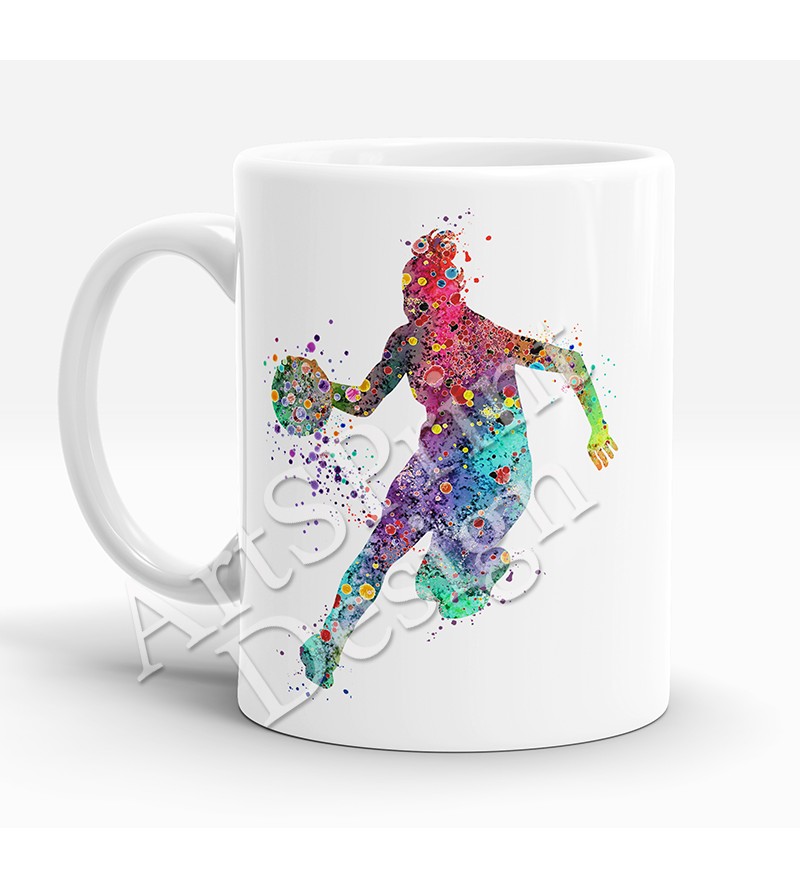 800x888 Basketball Girl Watercolor Mug