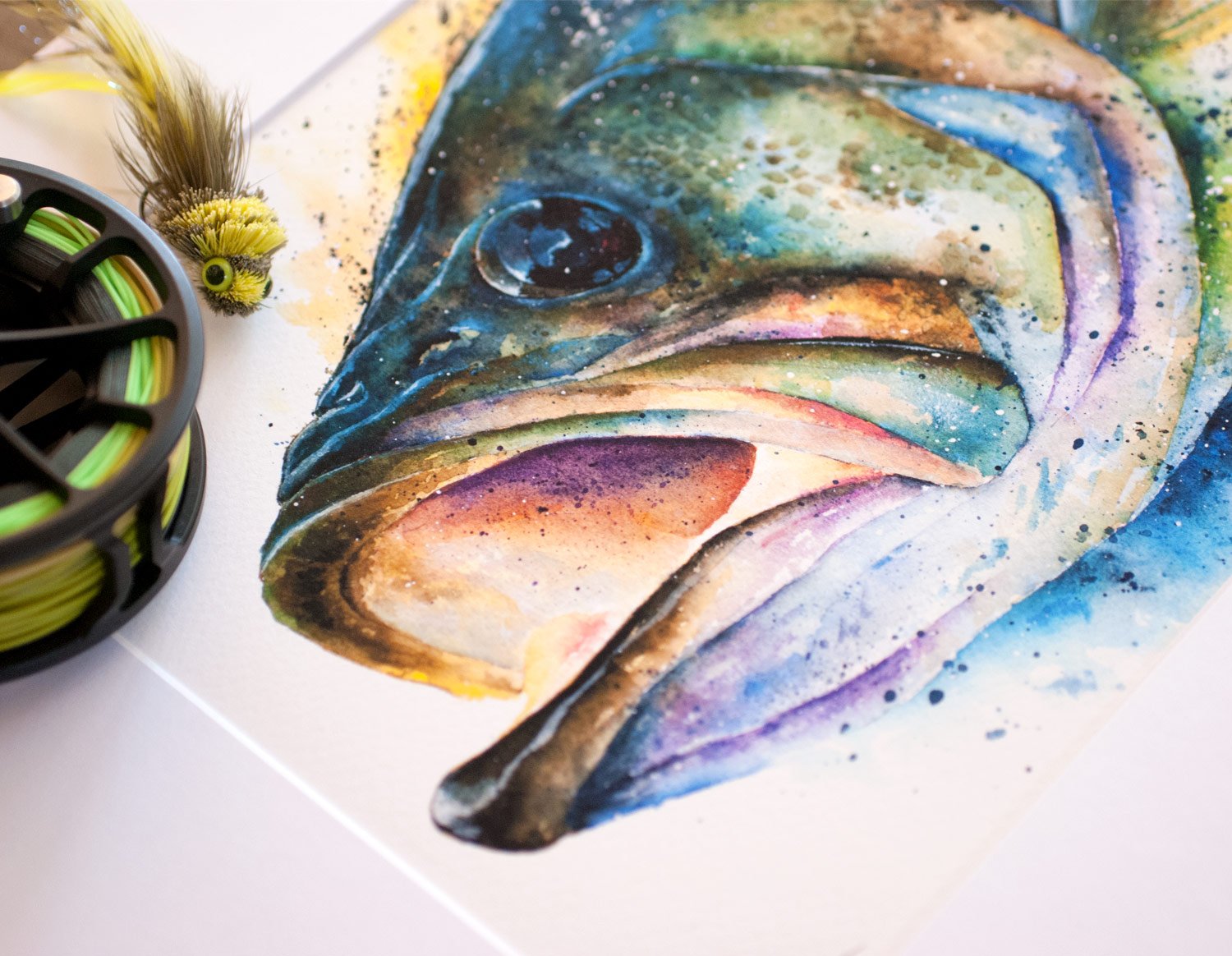 1500x1164 Largemouth Bass Watercolor Nathan Brown Art