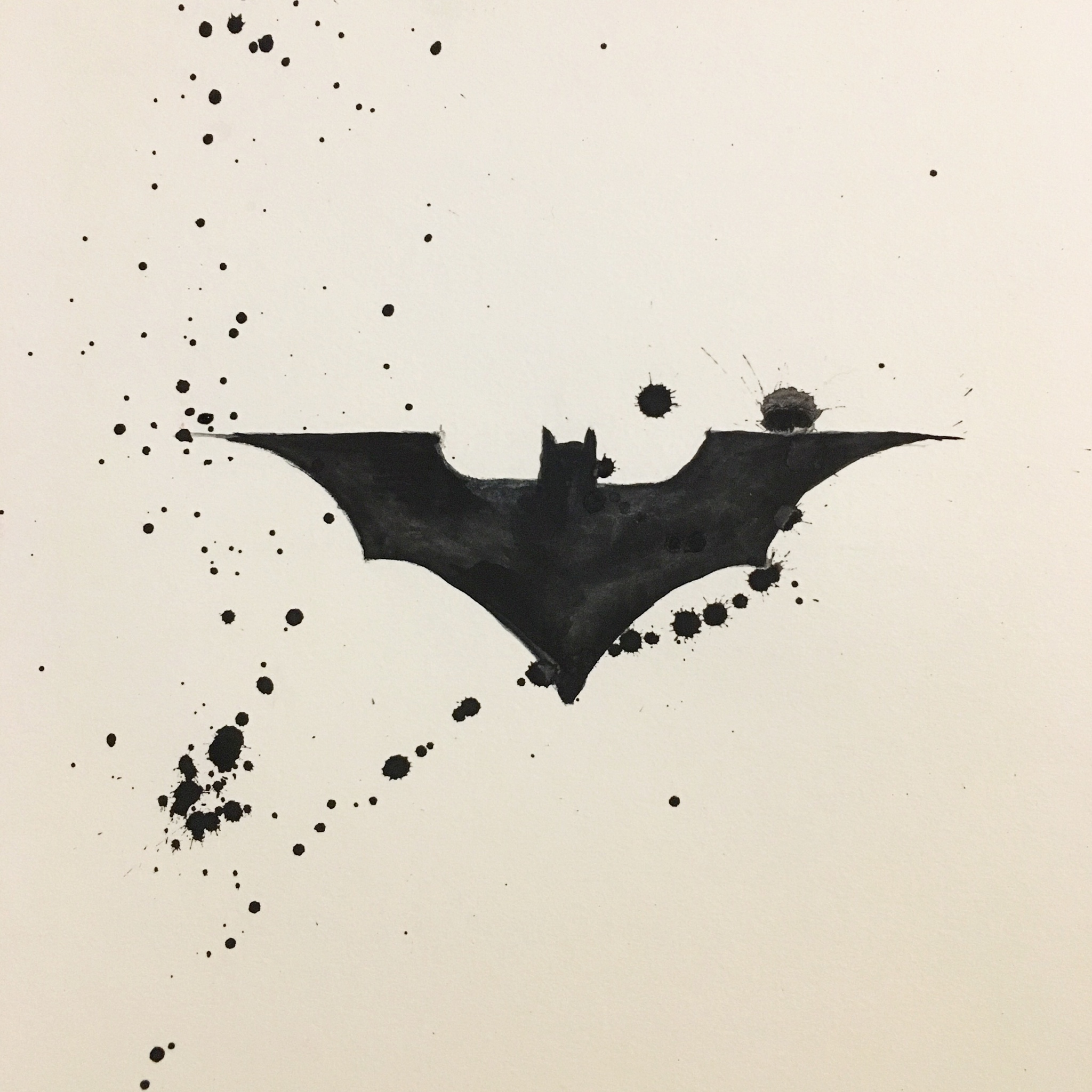 2048x2048 Finished This Watercolor Batman Symbol For My Brother.
