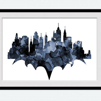 354x354 Watercolor Batman Print Batman Colorful From Colorfulprint
