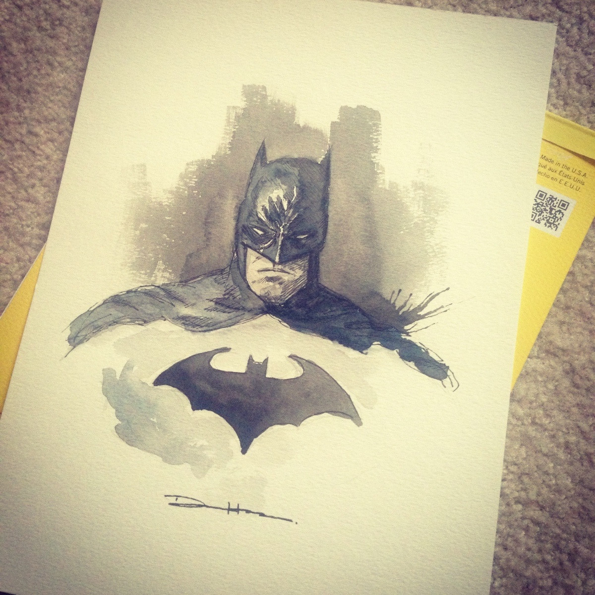 1200x1200 Did A Batman Watercolor Commission