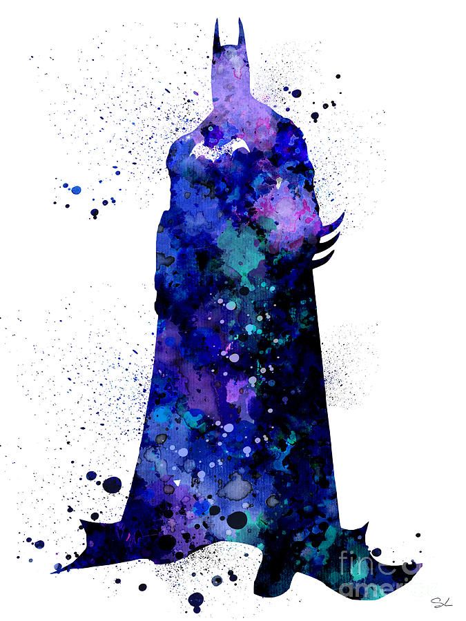 675x900 Batman Watercolor Painting