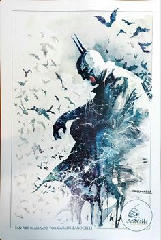 236x350 Batman Watercolor Painting Print Fine Art Print By Cocomilla