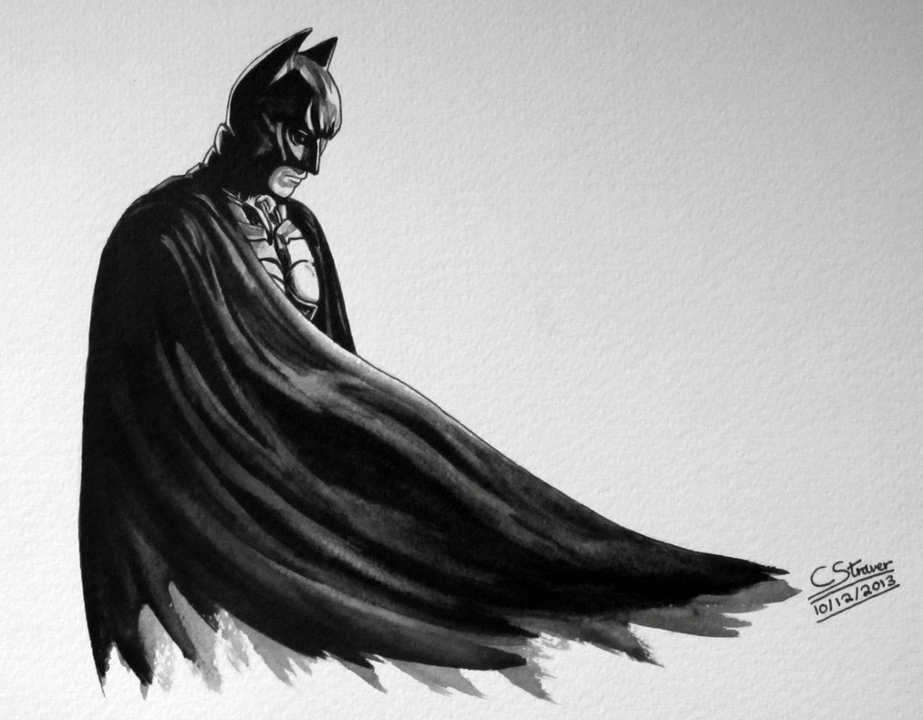 1012x790 Batman Watercolour Painting By Lethalchris