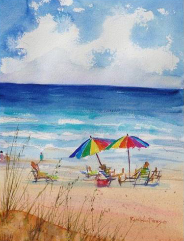 Beach Umbrella Watercolor at GetDrawings | Free download