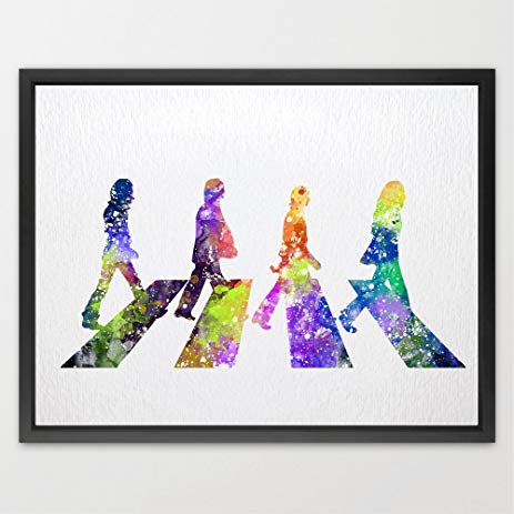 463x463 Dignovel Studios 8x10 Beatles Watercolor Illustration