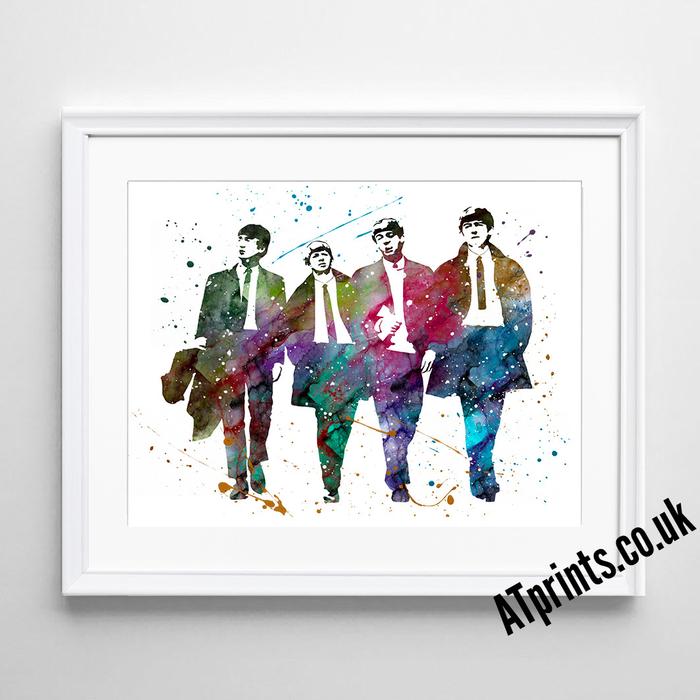 700x700 The Beatles Watercolour Art Print Atprints