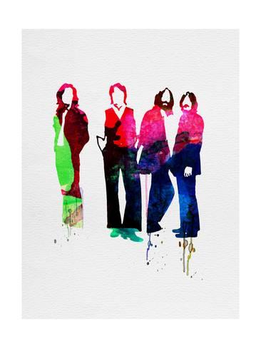 366x488 Beatles Watercolor Art By Lora Feldman