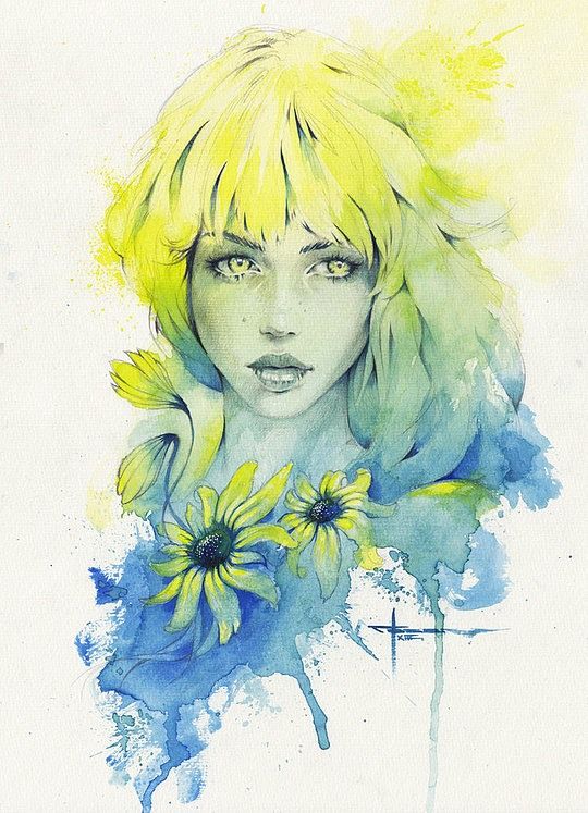 540x747 Beautiful Watercolor Paintings By Mekhz Cruzine Traditional