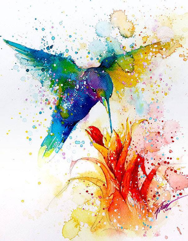 605x775 Beautiful Watercolor Wallpaper
