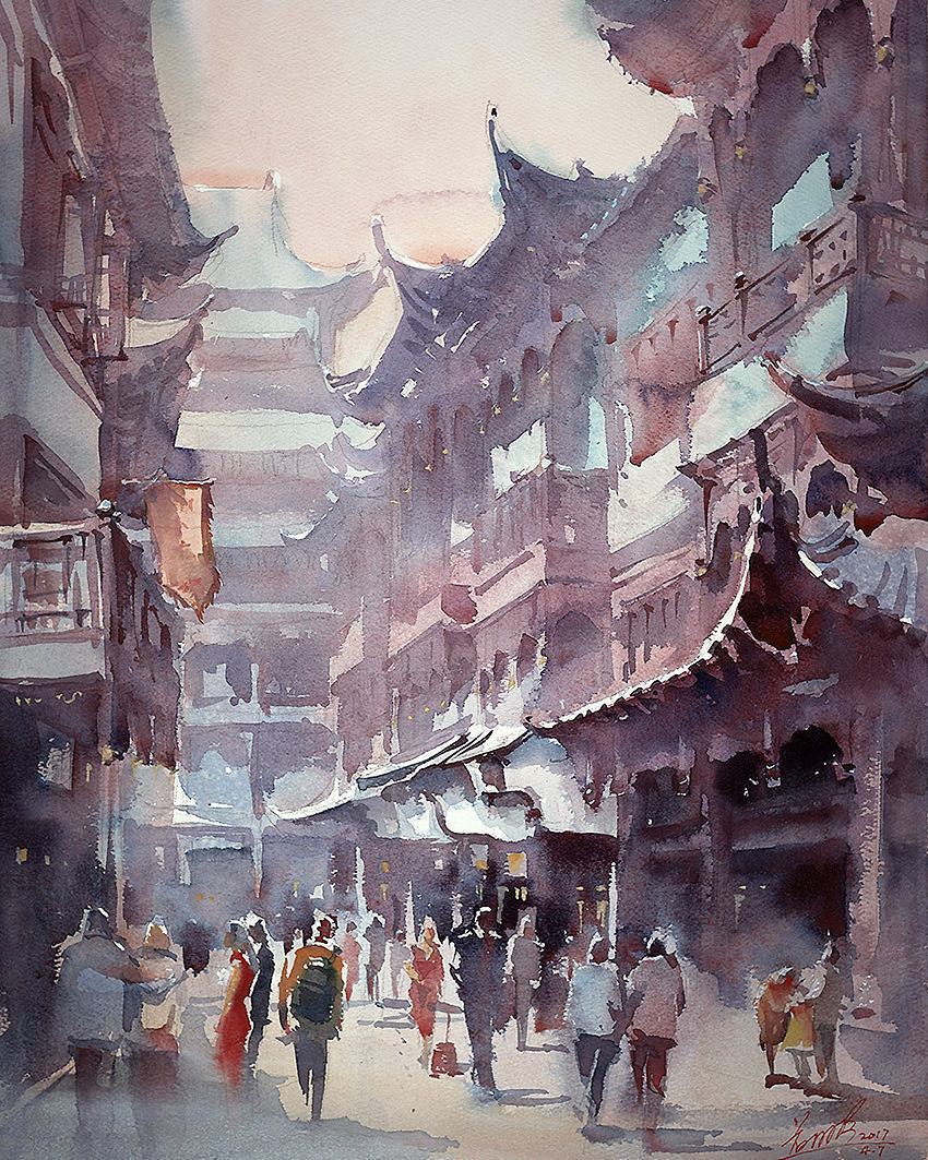 850x1063 This Artist Captures Her Travels In Beautiful Watercolor Paintings