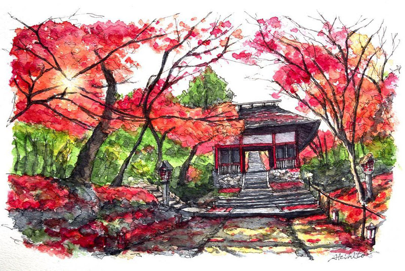 800x536 Artospective Beautiful Watercolor Paintings By Akihito Horigome