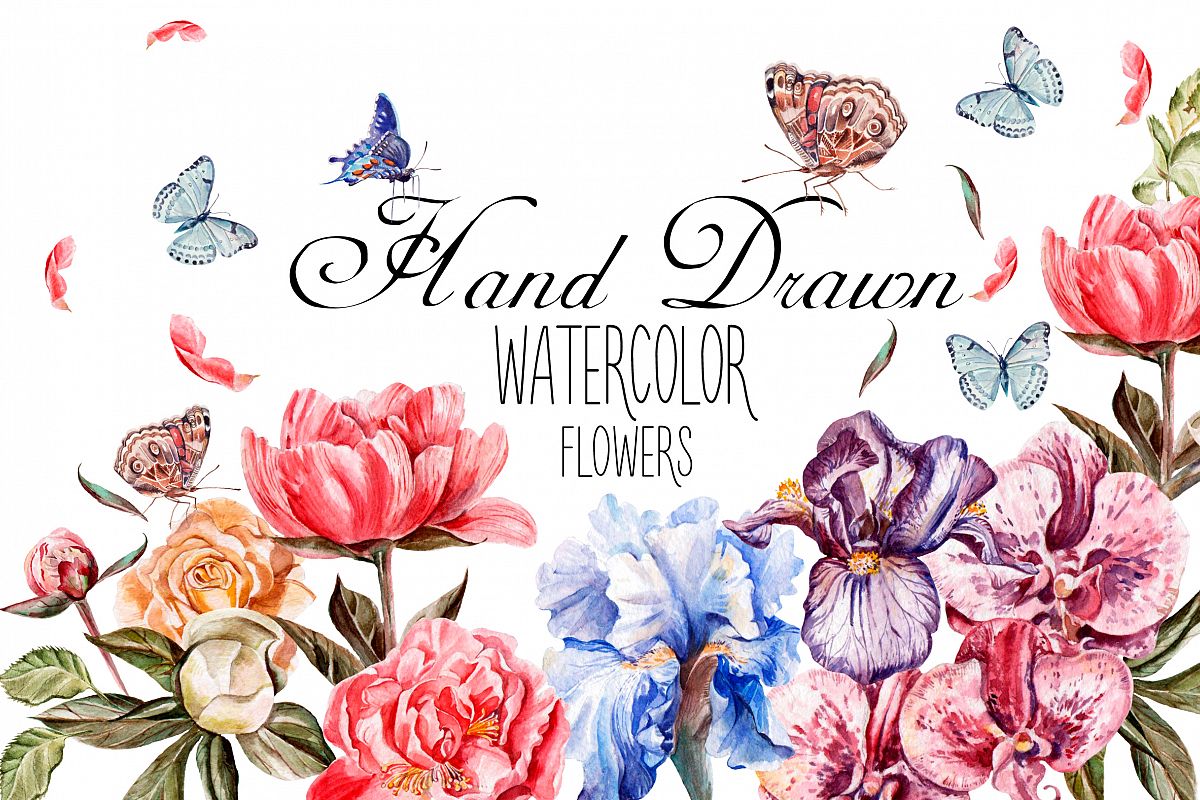 1200x800 Beautiful Watercolor Flowers