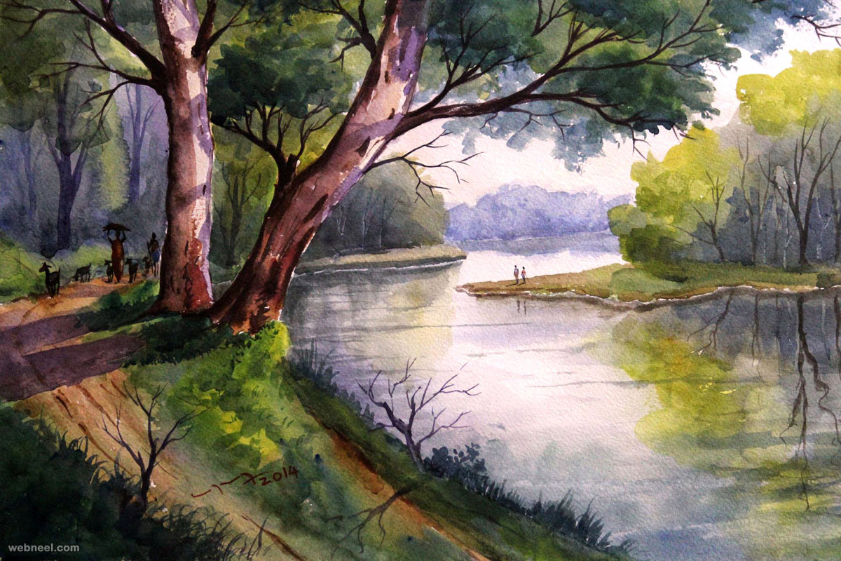 1200x800 Beautiful Watercolor Paintings Of Nature 50 Best Watercolor