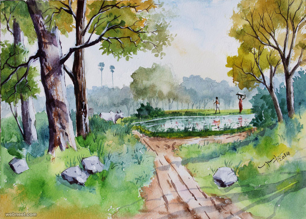 1000x714 25 Beautiful Watercolor Paintings By Tanjore Artist Subbaiyan