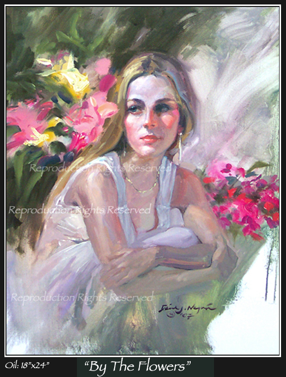 576x758 Romantic, Beautiful Women, Art, Impressionist, Paintings