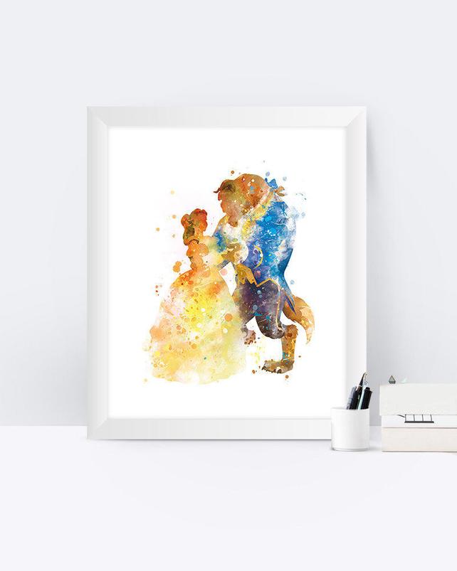 642x803 Beauty And The Beast Art Print Belle Disney Art Disney Etsy