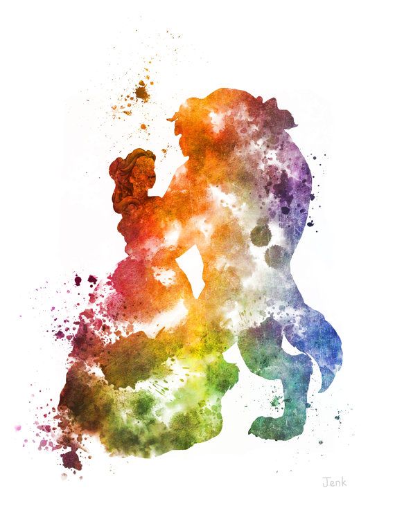 570x760 Original Art Print Of Belle, Beauty And The Beast, Ballroom Dance