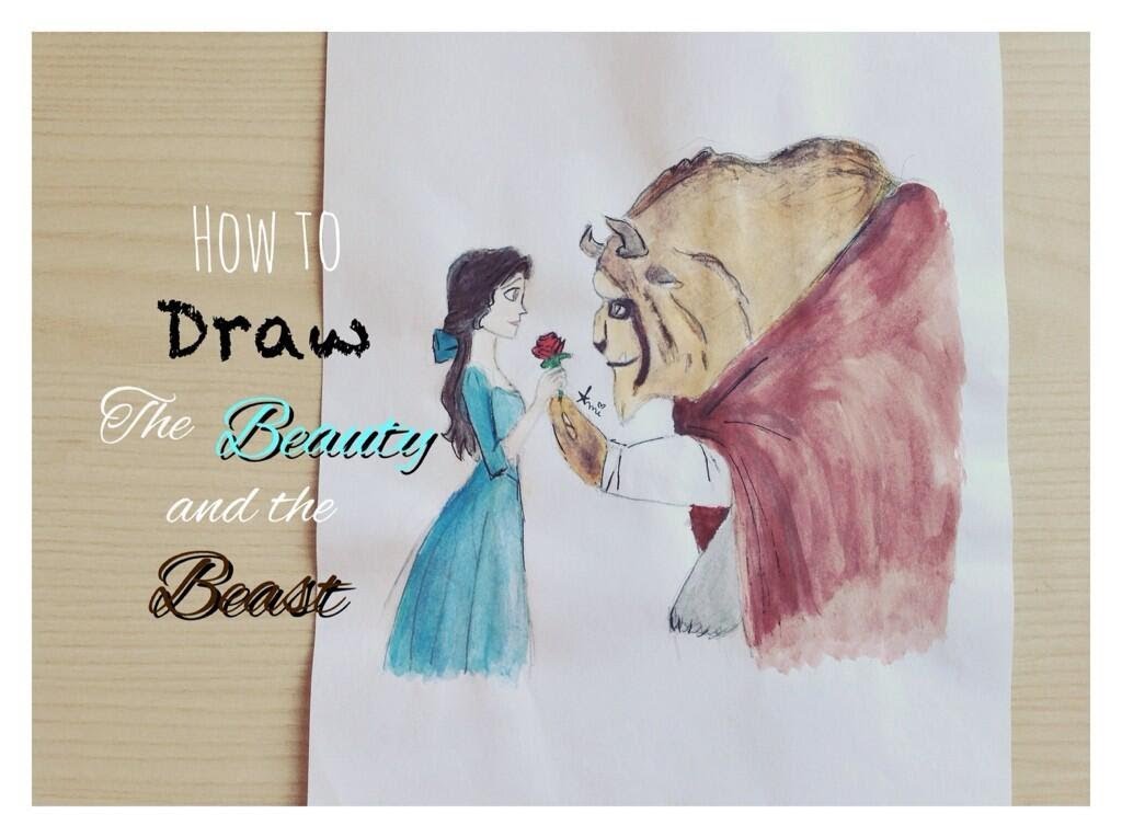 1024x764 Princess Serie The Beauty And The Beast (Watercolour)