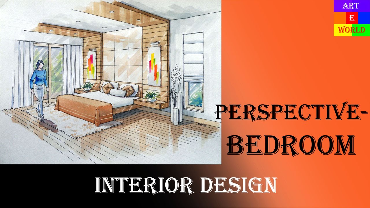 1280x720 14 Manual Rendering 2 Point Interior Perspective Drawing