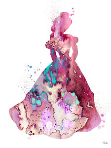 225x300 Belle Painting By Watercolor Girl