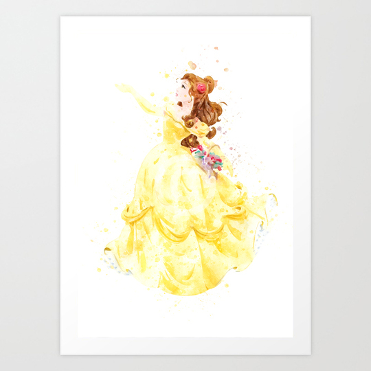 540x540 Princess Belle Watercolor