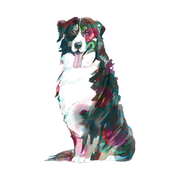 630x630 Bernese Mountain Dog Watercolors Illustration