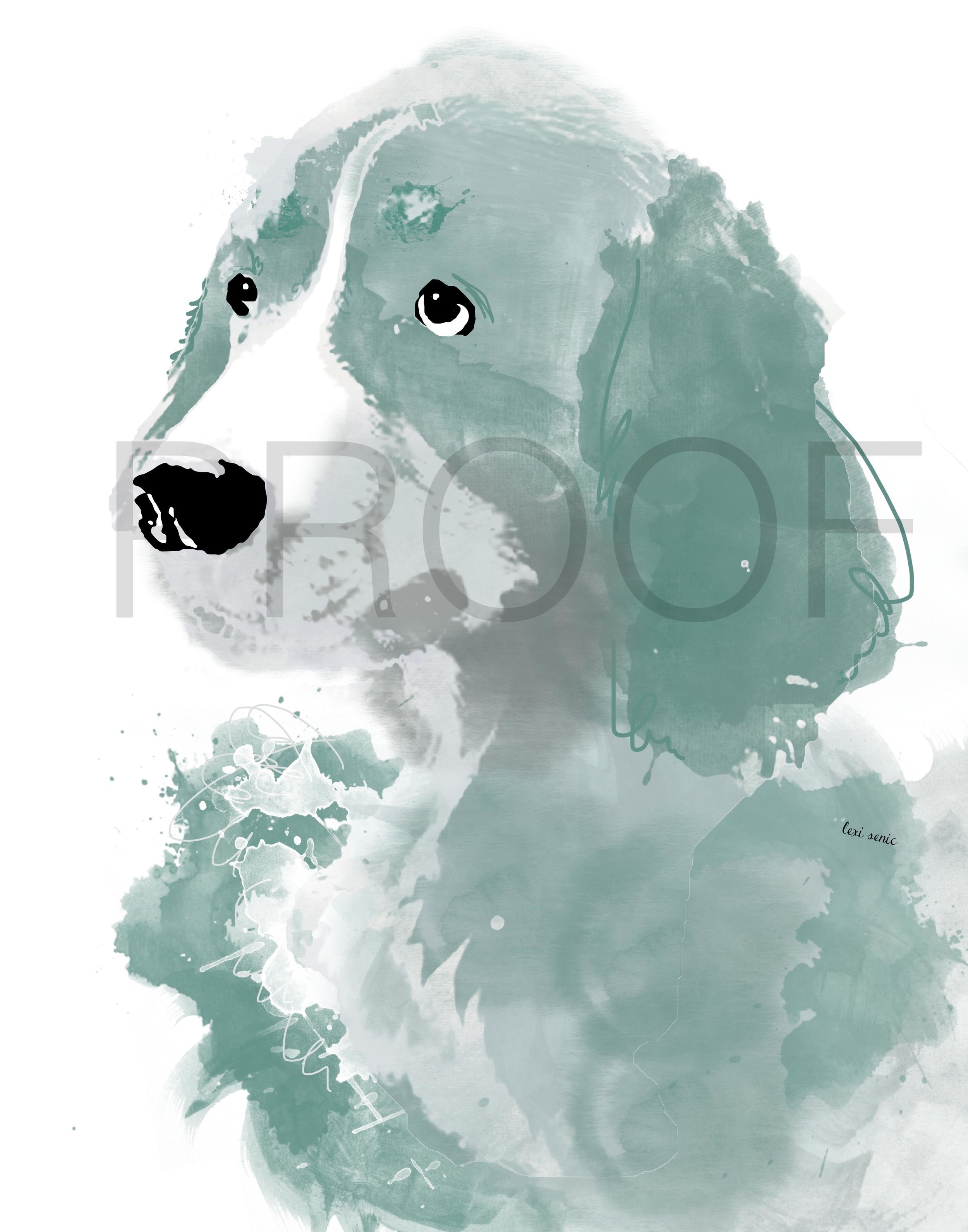 2500x3182 Bernese Mountain Dog Watercolor Portrait Maddox Free In The Lines