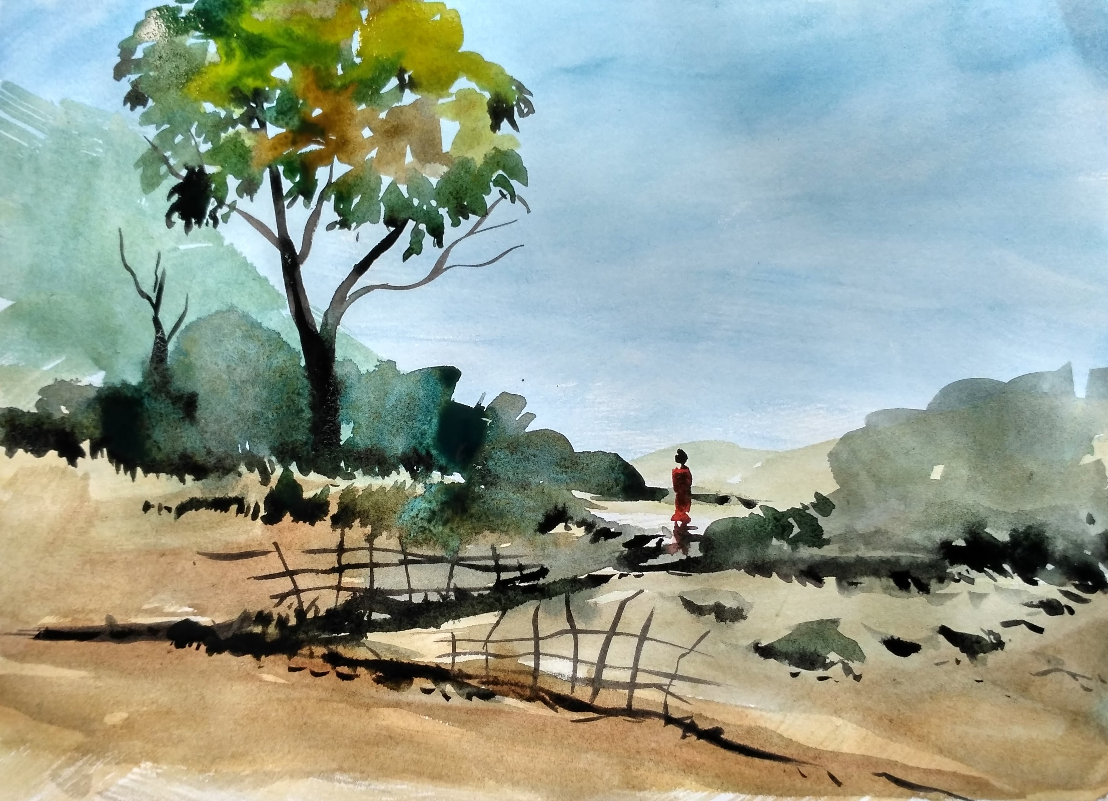 3552x2568 Watercolor Landscape Tutorial How To Paint A Watercolor