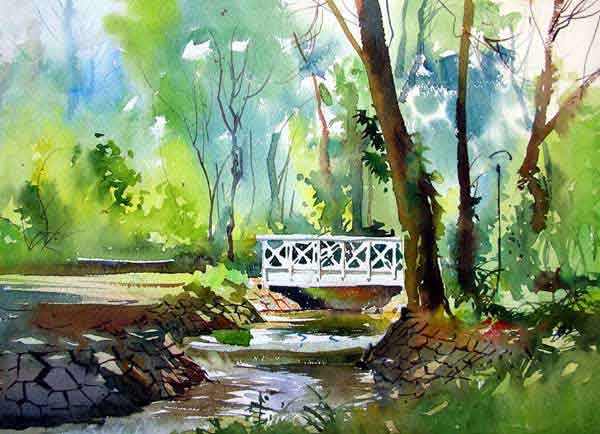 600x434 Amazing Examples Of Landscape Watercolor Paintings