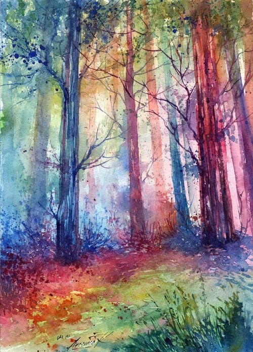 500x695 Best Watercolor Landscape Ideas Watercolor