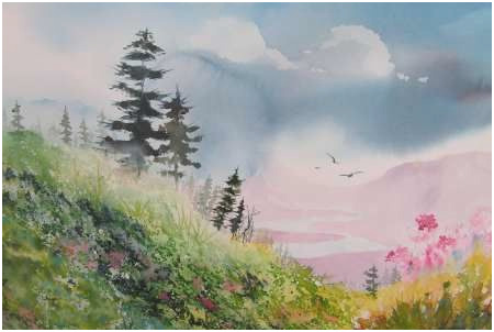 450x302 Watercolor Landscape Painting Tutorial Inspirational 17 Best