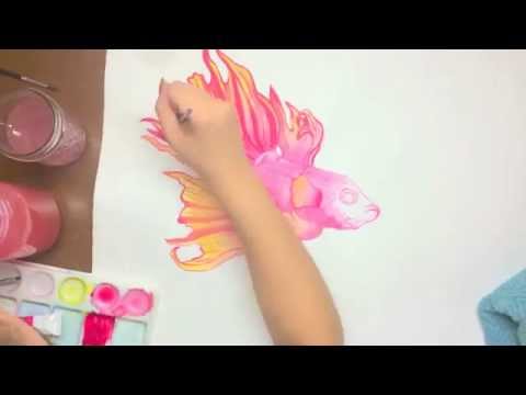 480x360 Betta Fish Watercolor