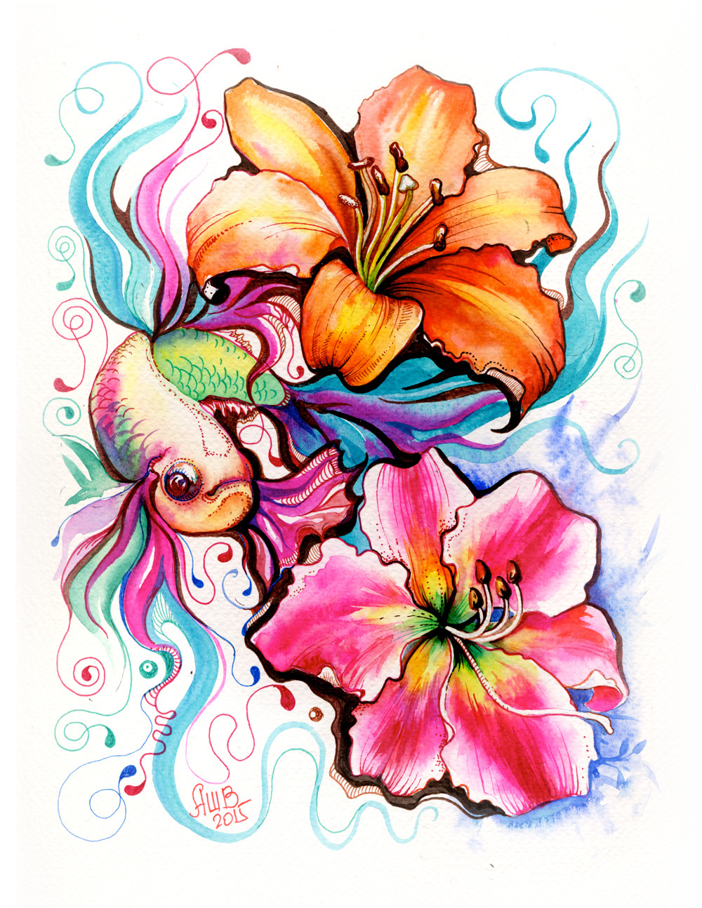 1000x1294 Watercolor Fish Collection On Behance