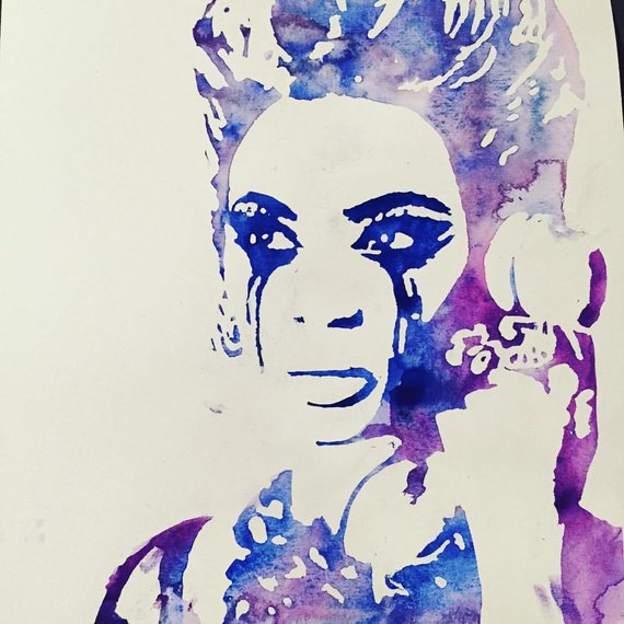 570x570 Beyonce Watercolor Painting