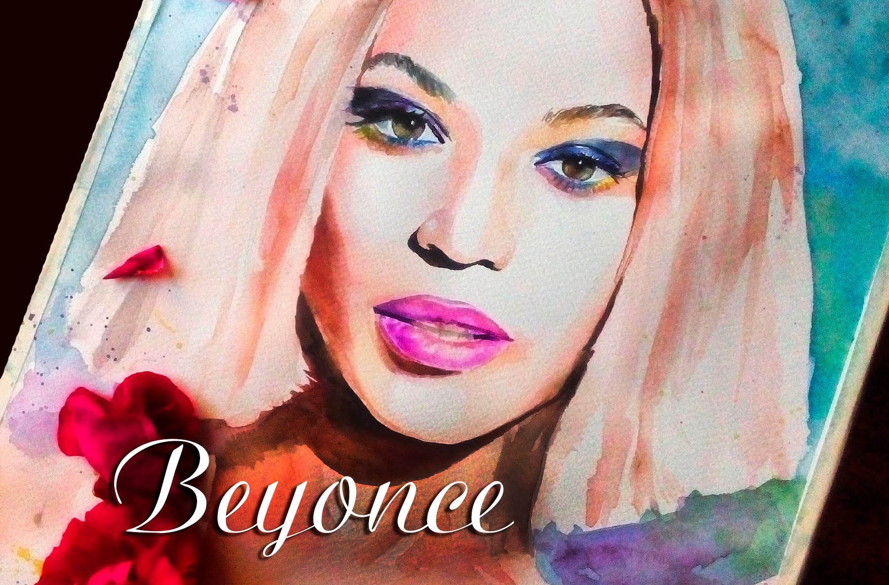 1800x1184 Speed Painting Beyonce. Watercolor Painting Tutorial Bejonse