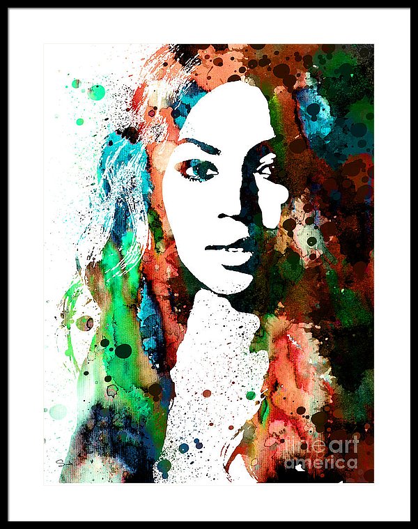 600x759 Beyonce Framed Print By Watercolor Girl