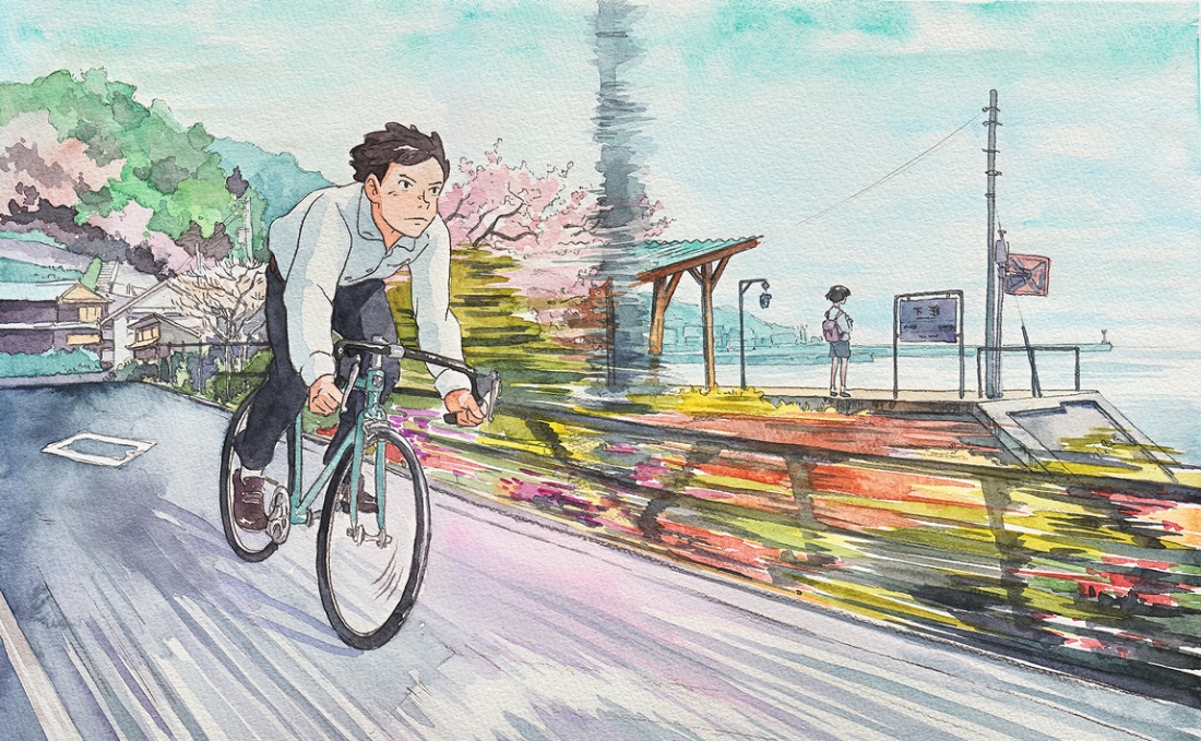 1100x679 Bicycle Boy Watercolour Illustrations That Follow A Boy Bicycling