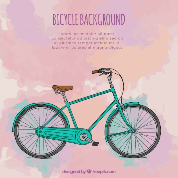 626x626 Watercolor Bicycle Background Vector Free Download