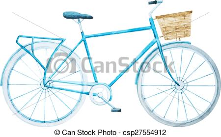 450x279 Watercolor Bike Bicycle. Beautiful Vector Image With Nice