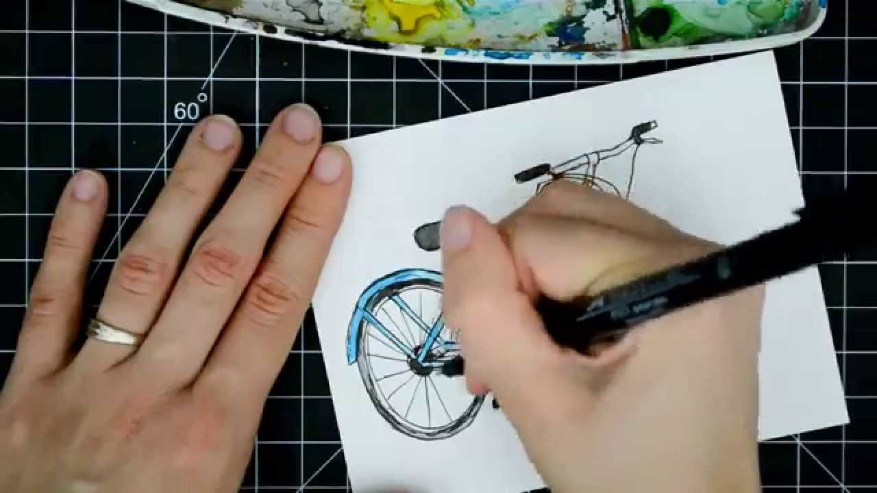 1280x720 Bicycle Watercolor